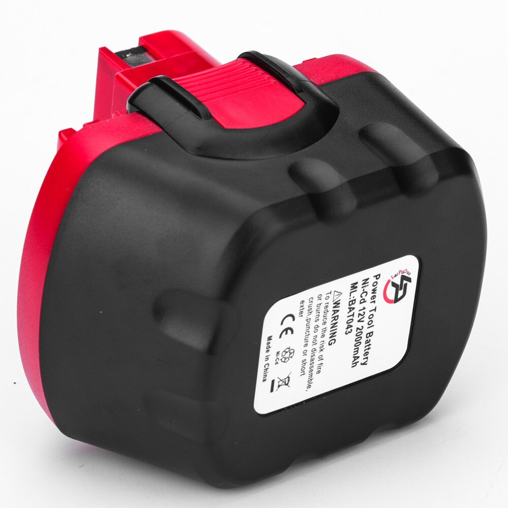Batería recargable para 2, 607, 335, 709, PAG, GSR, PSR, 12 VE-2, BAT043, BAT045, 2, 607, 335, 697, taladro eléctrico para BOSCH GSR, 12 V, 2.0Ah