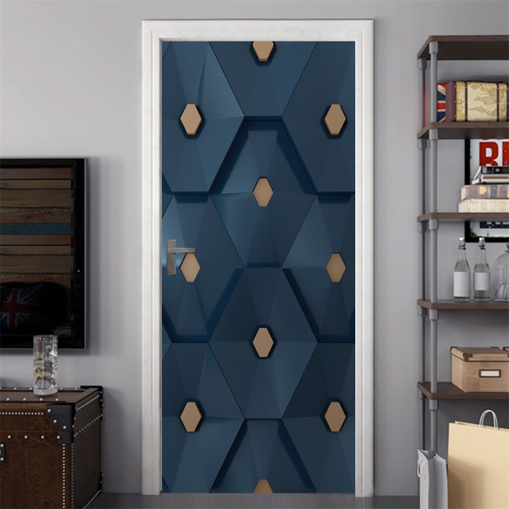 Three-dimensional Simulation Door Stickers Wooden Waterproof Door Stickers Leisure Delicate Convenience practical#1