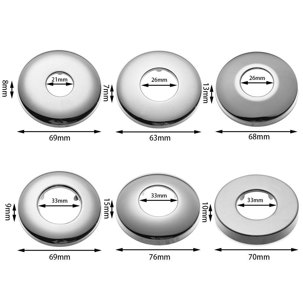 1PC Stainless Steel Shower Faucet Decorative Cover Chrome Finish Water Pipe Wall Covers Flange Cover Kitchen Bathroom Accessory