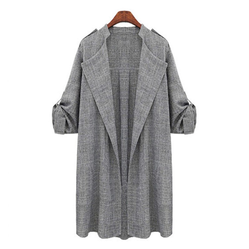 femmes veste ouverte devant manteau longue cape coupe-vent pardessus printemps automne cascade Cardigan dame Blusas chaqueta mujer