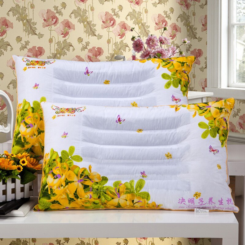 Almohada ortopédica para dormir, almohadas de alforfón Core lavanda, cama larga, almohada para dormir para el cuello, cervicales, buena salud, 1 unidad: 3D Cassia 1pc