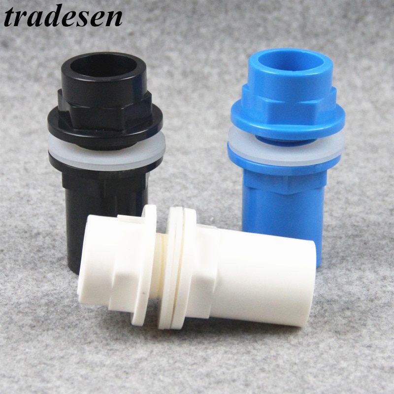 1Pcs I.D.20-50mm Thicken Aquarium Drainage Connector Fish Tank PVC Pipe Drain Joint Garden Home Hydroponic Water Tube Fittings