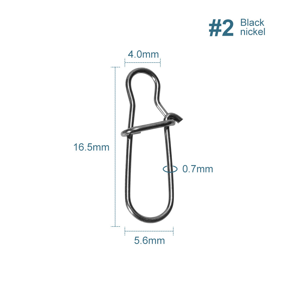Noeby Stainless Steel Lock Snap Fishing Connector Fast Clip Swivel Solid Rings Safety Snaps Fishing Hook Tackle Snap: PURPLE