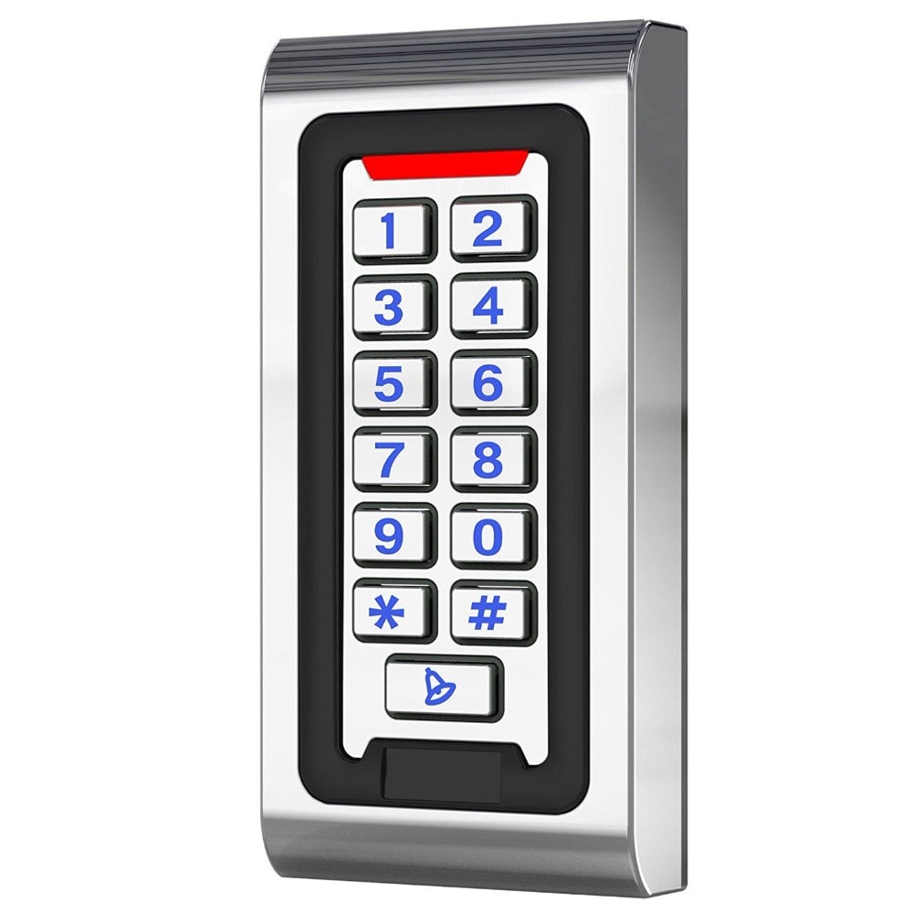 Waterdichte zinklegering metalen behuizing rfid-lezer 125 khz toegangscontrole toetsenbord werkt zelfstandig voor poortopener deurbeveiligingssysteem