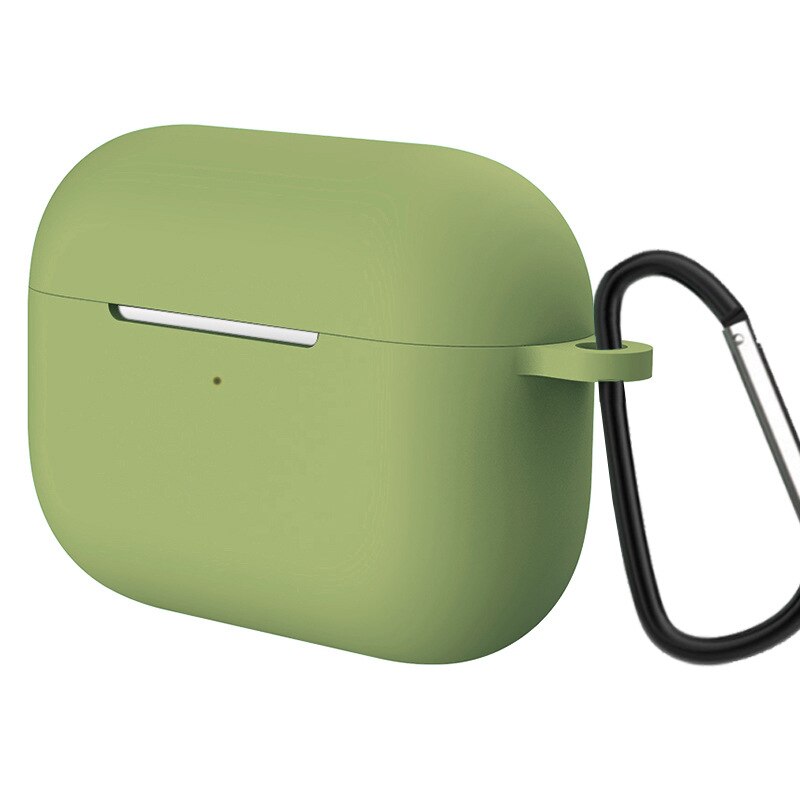 10 stk/parti silikone etui til airpods pro taske til apple airpods pro cover cover øretelefon cover til air pods pro 3: Militærgrøn