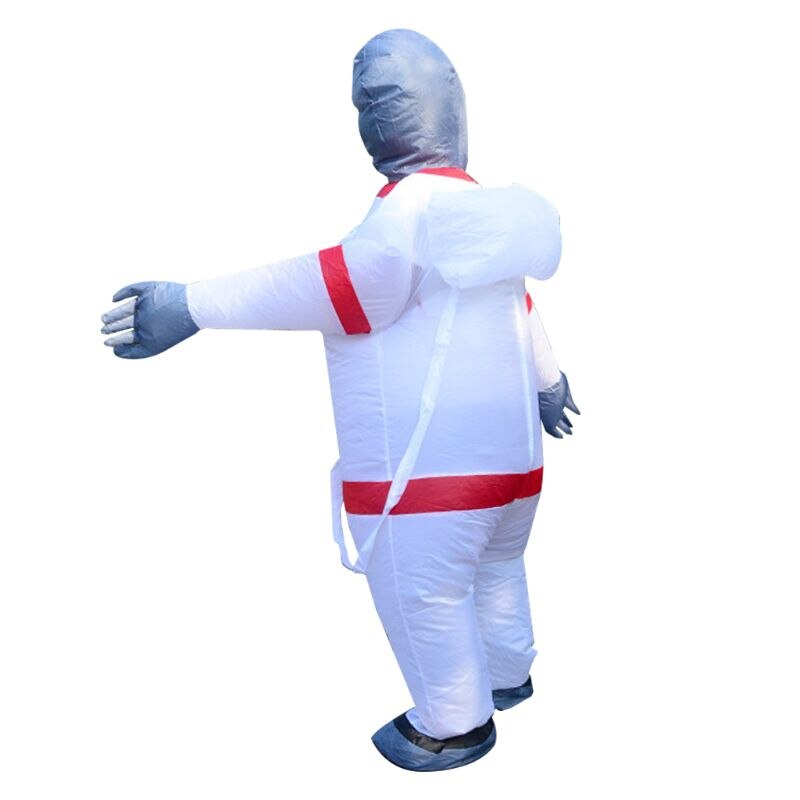 Adult Astronaut Fancy Dress Costume Funny Inflatable Blow Up Carry Ride On Outfit Fat Suit Halloween Cartoon Accessories