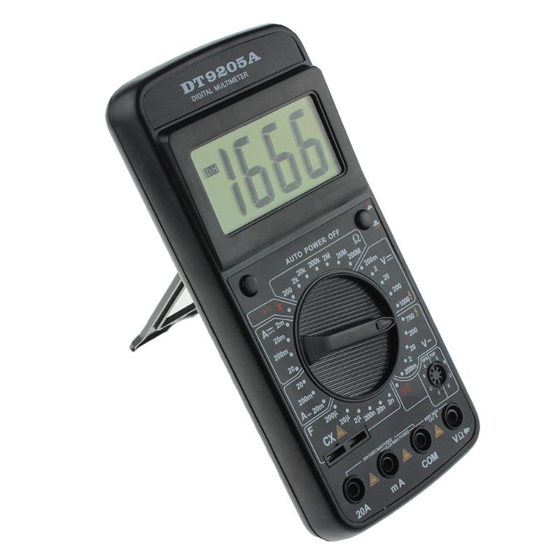 DT9205A AC DC LCD Display Electric Multimeter Handheld Tester Meter Digital Multimetro Digital Profissional
