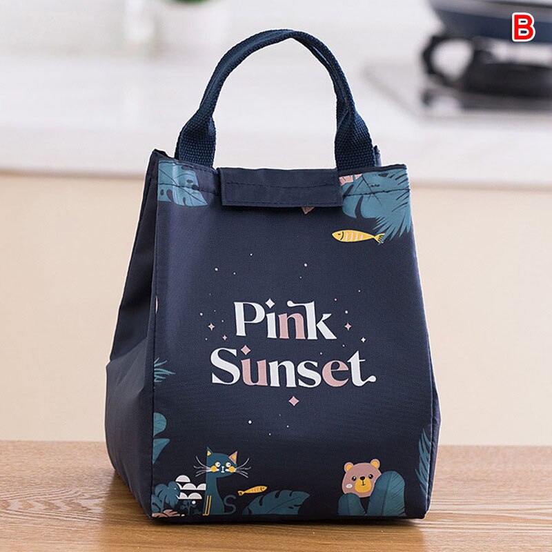 2021 nuove donne Tote Lunch Bag borsa da pranzo morbida isolata per esterni campeggio scuola ufficio studente Sac Bolsos Para Mujer: B