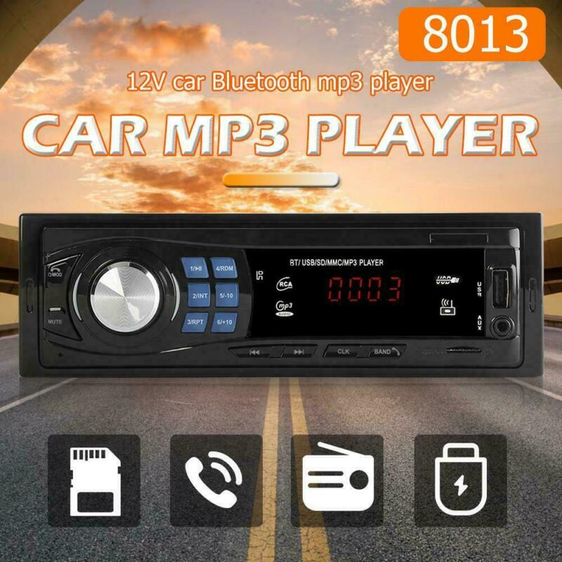 12V 1DIN Car Radio Stereo In-Dash Bluetooth Audio SD/USB/AUX/FM Head Unit MP3 Player