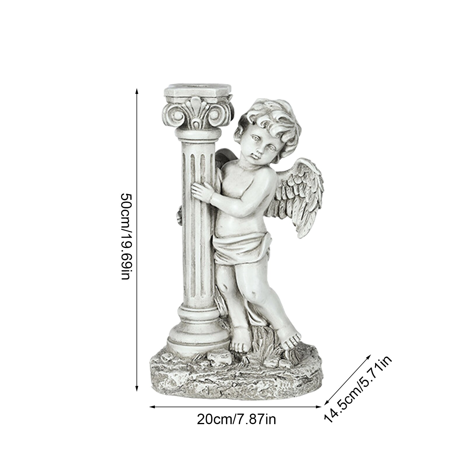 Antique Angel Garden Decoration Resin Ornamentsindoor And Outdoor Solar Angel Landscape Decoration Handicraft For