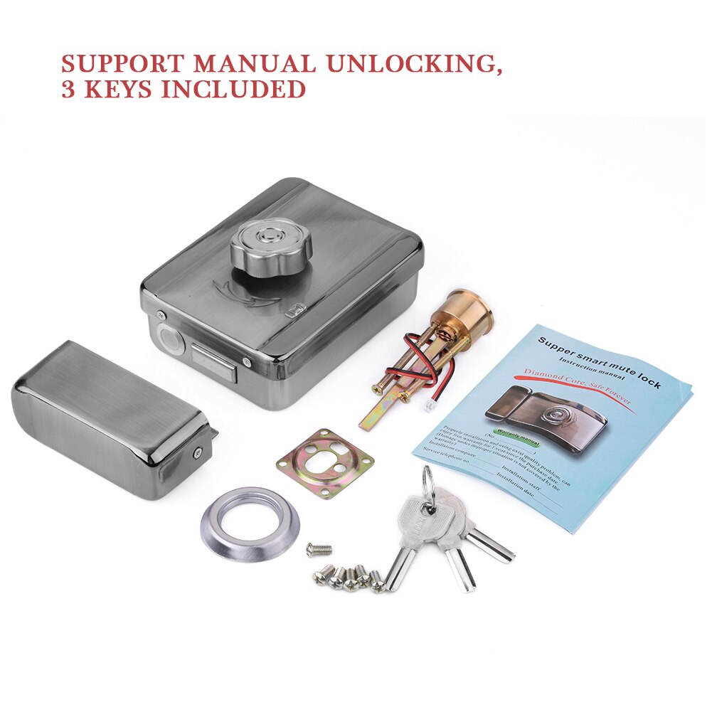 DC12V Bolt Lock Security Electricc Control Door Lock Smart Mute Lock for Door Access Control System Kit