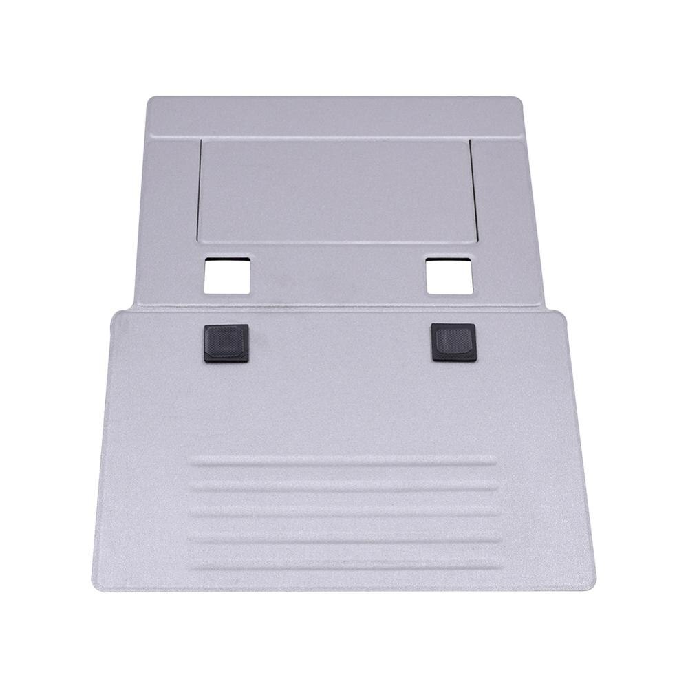 Folding Adhesive Invisible Stands Laptop Pad Adjustable Laptop Stand Bracket Portable Tablet Holder for iPad MacBook Laptops: Silver