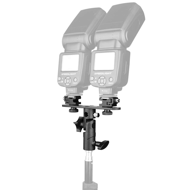 Stative Runde Platte Schraube für Manfrotto kompakt mit Dual Blitz Halterung Heißer Schuh hell Stand Berg 1/4 Zoll zu 3/8 zoll