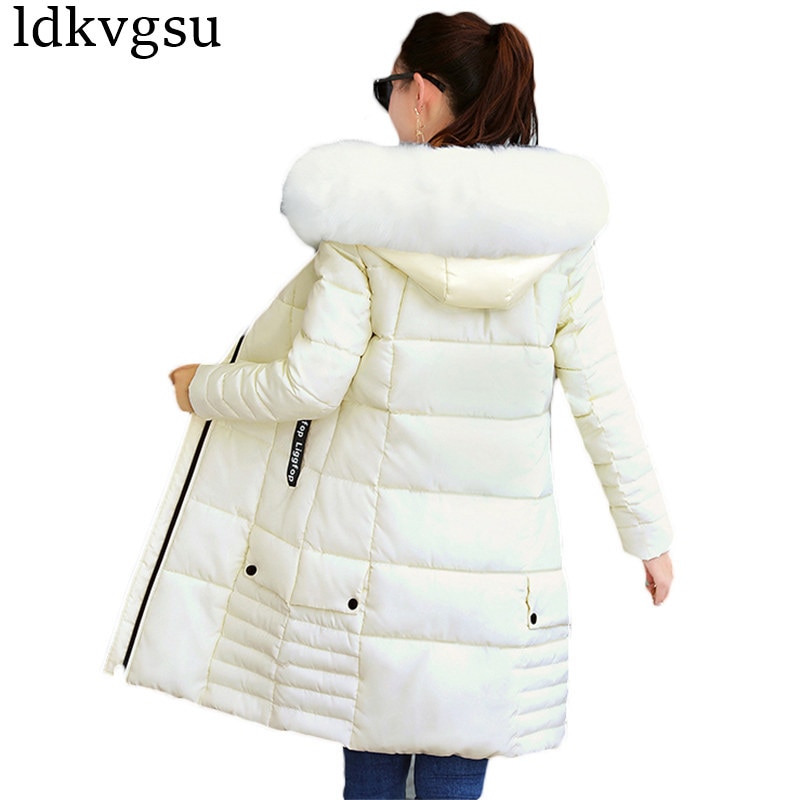 Women Winter Jackets Down Cotton Hooded Coat Plus Size Parkas Mujer Coats Long Coat Female Fur collar Coats A1297