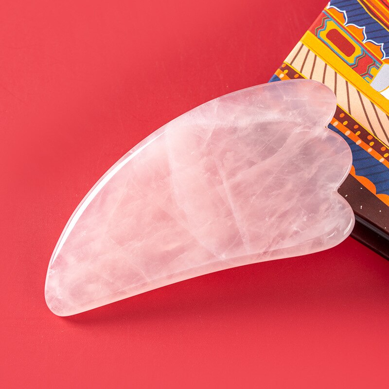 Natuurlijke Jade Gua Sha Schraper Board Massage Rozenkwarts Jade Guasha Steen Voor Gezicht Hals Skin Lifting Rimpel Remover Schoonheid zorg