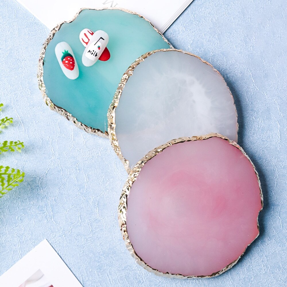 Żywica przechowywanie malowane paleta taca biżuteria patera naszyjnik pierścień kolczyki taca wystawiennicza robić kreatywnej dekoracji organizator