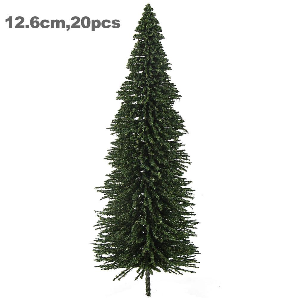 Model Pine Trees Green Model Tree N HO O Scale for Model Railway Layout S0804: 20pcs 12.5cm