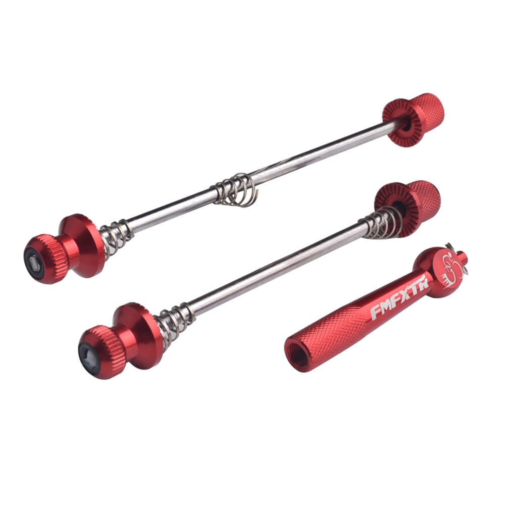 MTB Road Cycling Bike Quick Release Front Rear Wheel Hub Axle Axis Skewers Bicycle Accessories: red