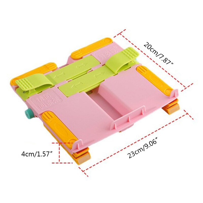 Adjustable Kid Children Reading Shelf Holder Portable Folding Book Stand Support