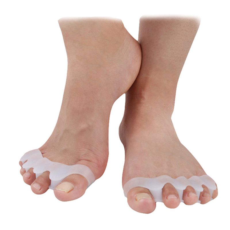 1 par ferramenta de cuidados com os pés sholl hallux valgus correção do polegar dedo do pé separador bursite pedicure silicone corrector para dedos dos pés