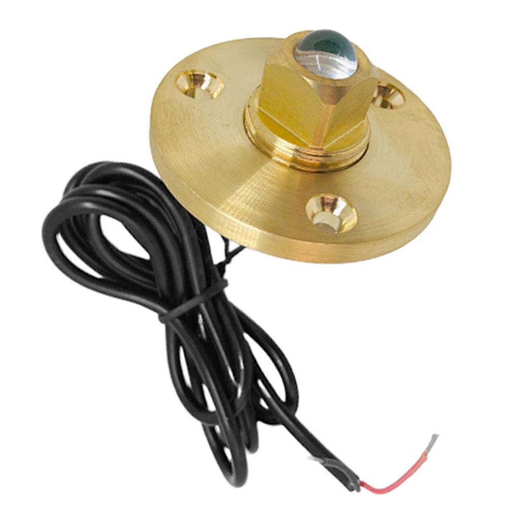Boat Drain Plug LED Light Underwater Brass Garboard Stern Powerboat: White
