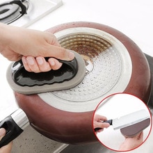 Cleaning brush Emery Sponge Brush Eraser Scrub Handle Grip Sink Pot Bowl Kitchen Cleaning Tool cleaning tool limpeza 1.077