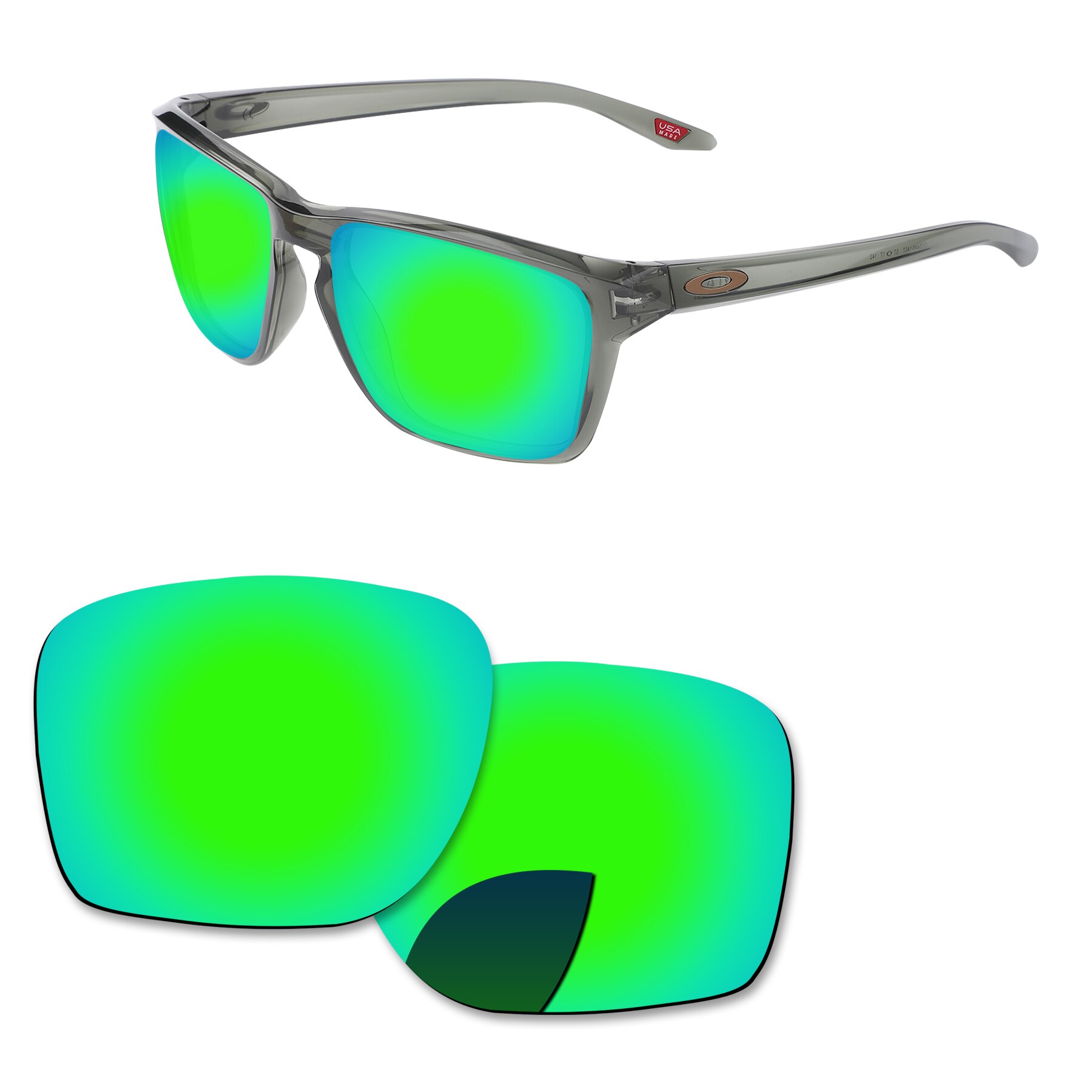 Alphax Vervanging Lenzen Voor Oakley Sylas OO9448-Zonnebril Gepolariseerde-Meerdere Opties: Emerald Green