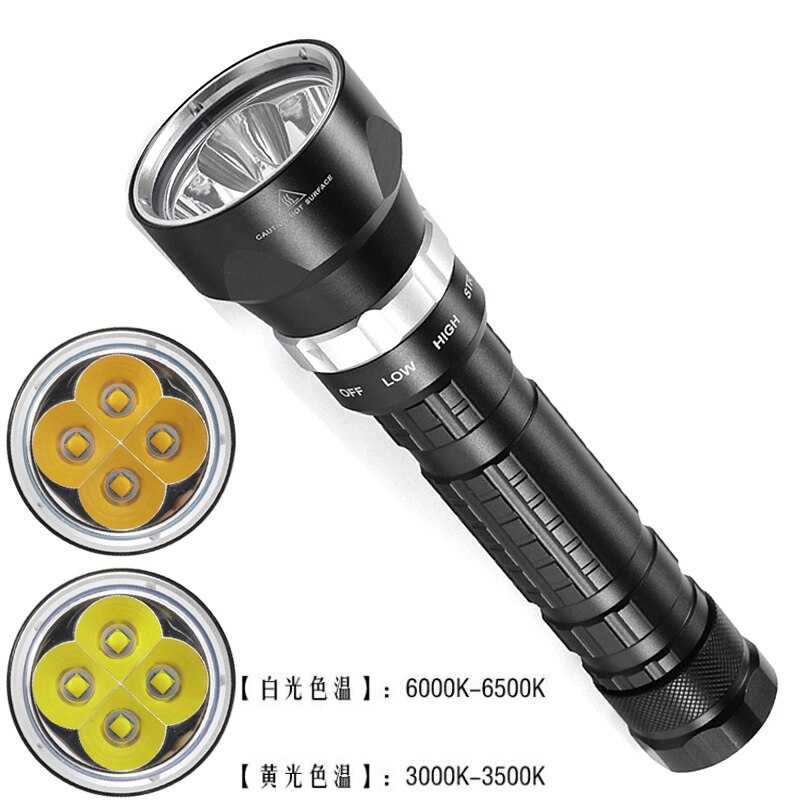 Led-duiklamp met sterk licht, aluminiumlegering, krachtige multifunctionele waterdichte zaklamp