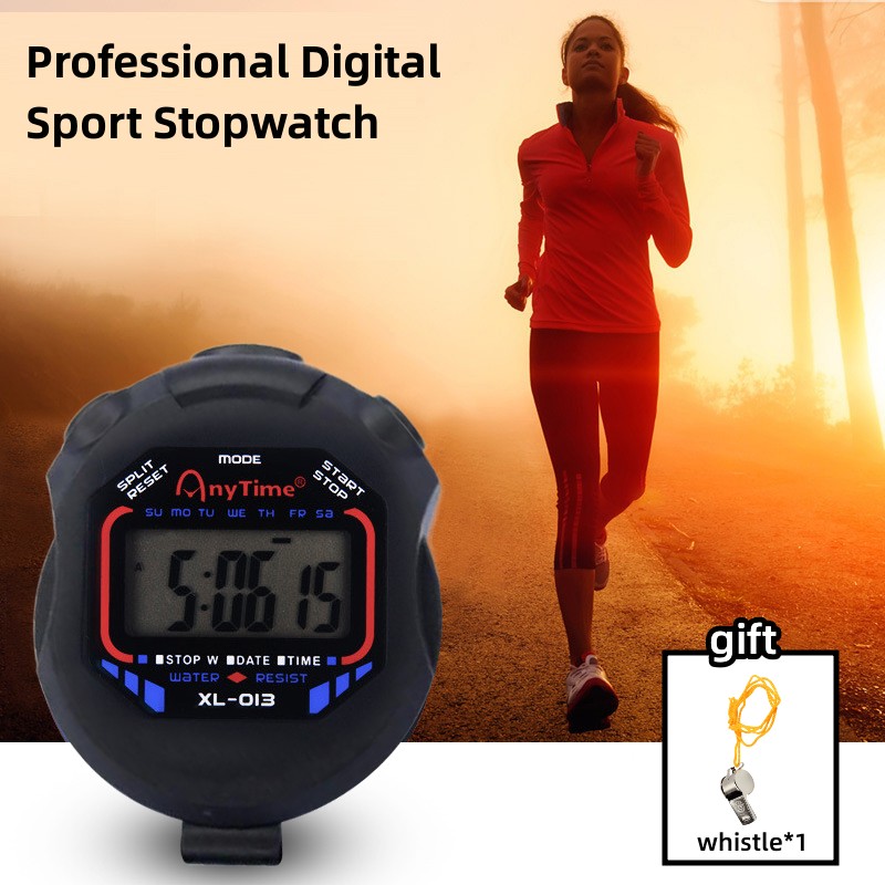 Professionelle digitale Sport-Stoppuhr, LCD-Timer, Stoppuhr, Timer, wasserdicht, Chronometer, Handtaschen-Stoppuhr