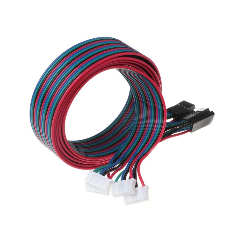 4 stk 100cm 4 pins stepper motor kabler  xh2.54 terminal ledning for 3d printer nema 17 stepper motor  b95b