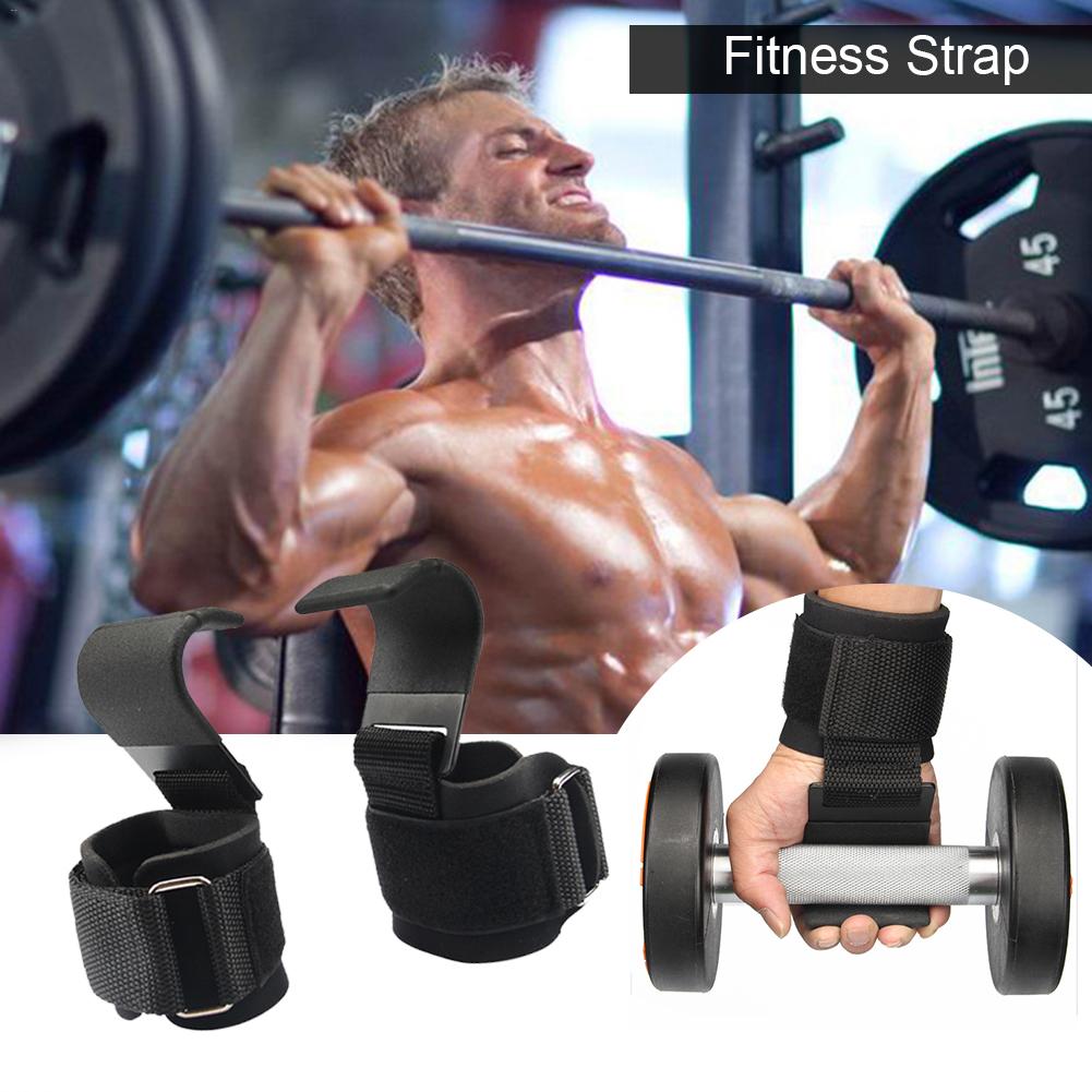 2 stücke Handgelenk Unterstützung Gewichtheben Training Gewichtheben Handschuhe Fitness Harte Pull-ups Hilfs Gürtel Booster Haken Handgelenk Handschuhe