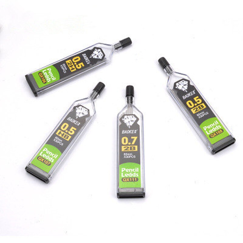 30Pcs/Fles Automatische Potlood 2B 2H Hb Potlood Refill 0.5 Mm/0.7Mm/0.9mm Potlood Refill Student Schrijven Office