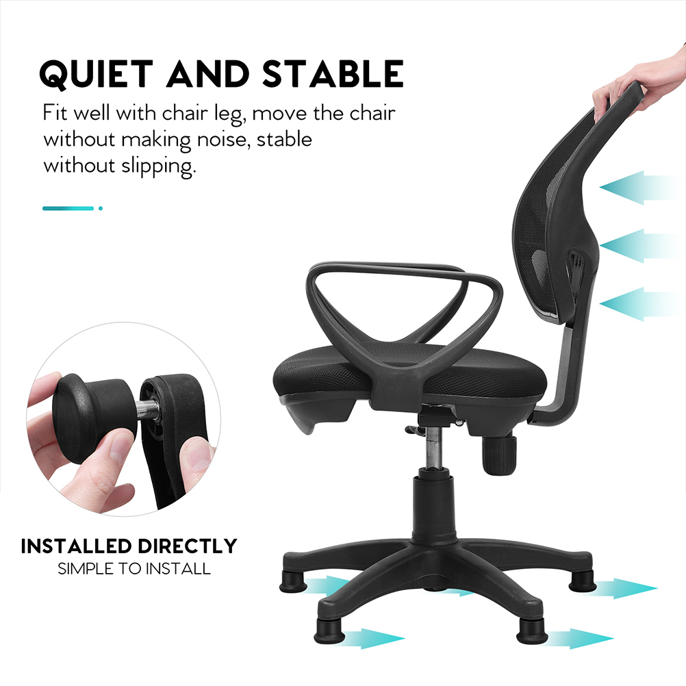 10 Stücke Stuhlstopper Feste Fußpolster Möbel Beinstopfen Caster Glide Anti Scratch Bodenschutz Schwarz Robuste Matten Büro Zuhause
