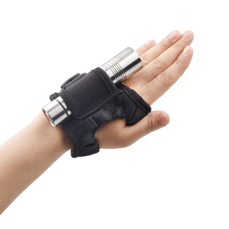 Underwater Scuba Diving Dive LED Torch Flashlight Holder Soft Black Neoprene Hand Arm Mount Wrist Strap Glove Hand: Default Title