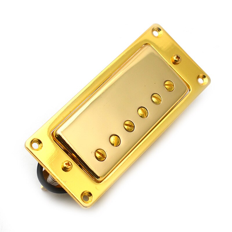 Mini 6 Hole Electric Guitar Humbucker Pickup Neck&Bridge Pickup Pickup for LP Guitar Black/Gold/Chrome: Gold Bridge