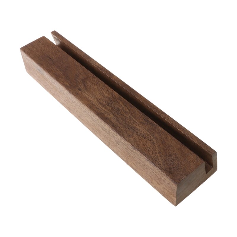 PUERSI Speelt Nu Vinyl Platenstandaard, Houten Display Houder Standaard Retro Draaiende Platenaccessoires Rustiek Bruin 972748713
