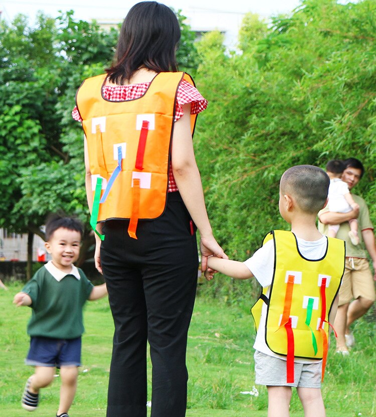 Kids Outdoor Funny Game Catching Tail Training Waistcoat Belt Props For Teamwork Sport Game Toys For Children Adult Kindergarten