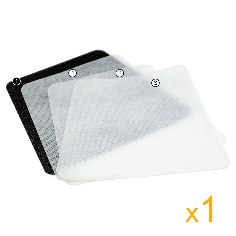 Replacement Dust Filter Set for IETS GT600 Laptop Cooling Stand (1pc Black Filter-cotton and 3pcs White Filter-cloth): black