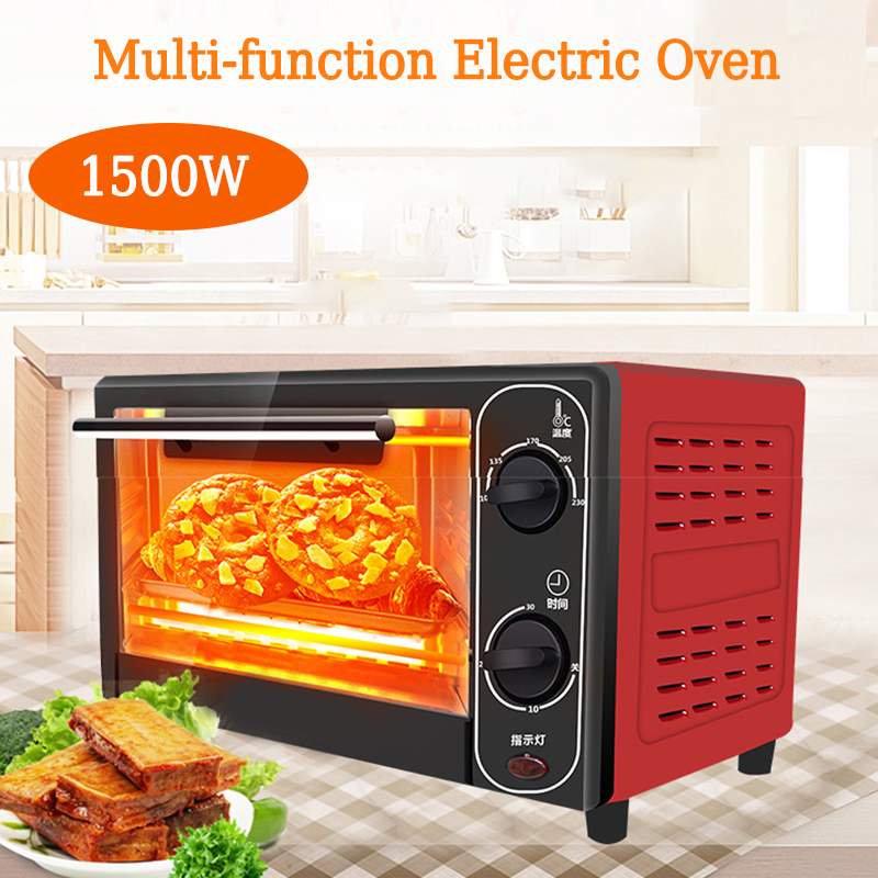 12L 1500W Huishoudelijke Mini Elektrische Oven Rvs Broodbakmachine Leven Thuis Keuken Brood Broodrooster Pizza Cake Maker