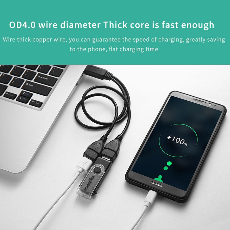 Cable de extensión USB 2,0 macho a 2 hembra, sincronización de datos de carga y Cable USB 2,0, Cable extensor de transferencia para ordenador y teléfono