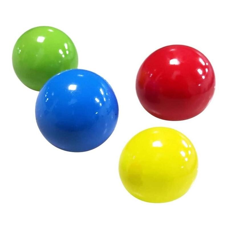 Bola de descompresión TPR para niños, pelota de Squash pegajosa, juguete de descompresión de succión, juguete de pared pegajoso, reflejos, juguetes de entrenamiento