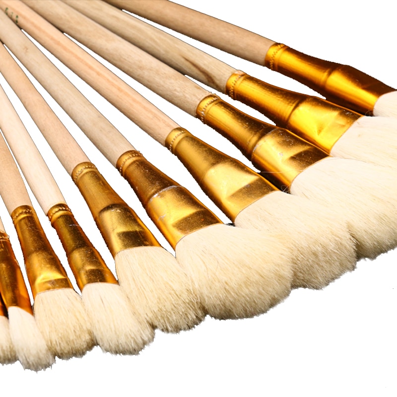 Uld børste feje bladguld sølv folie, børste lim, skønhed makeup børste, et sæt gør-det-selv forgyldte blade værktøjer træ børste