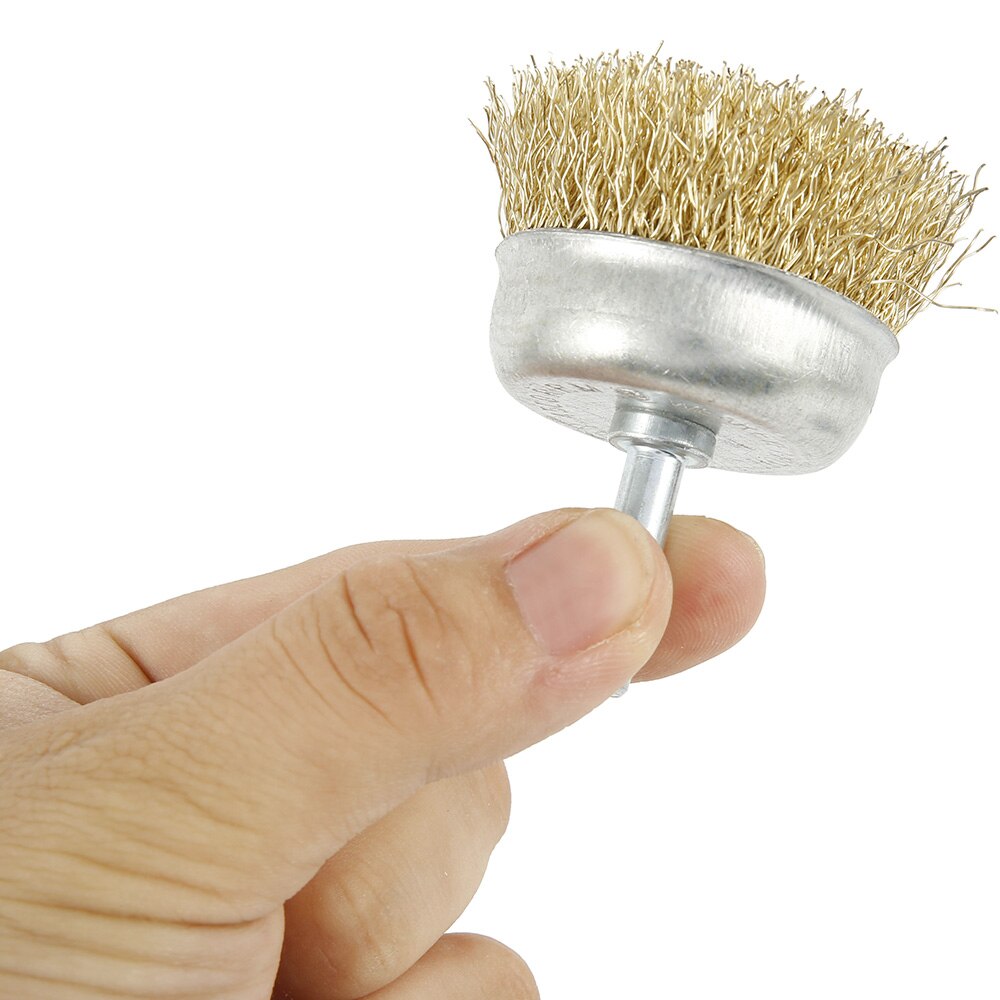 8pcs Brass Brush Wire Wheel Brushes Die Grinder Rotary Electric Tool for Engraver Polishing Brush Tool