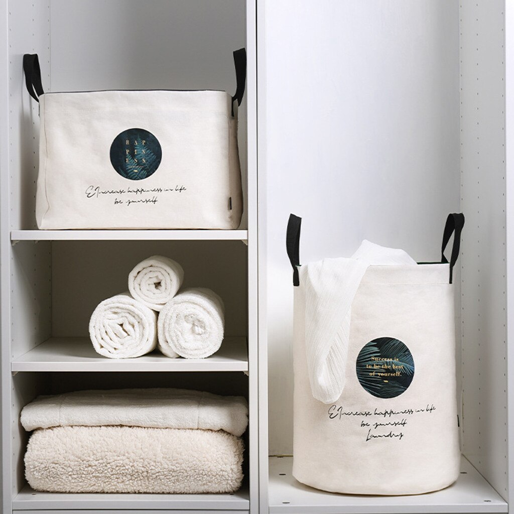 Large Capacity Cotton Linen Laundry Bucket for Dirty Clothes Waterproof Folding Toy Organization kosz na pranie