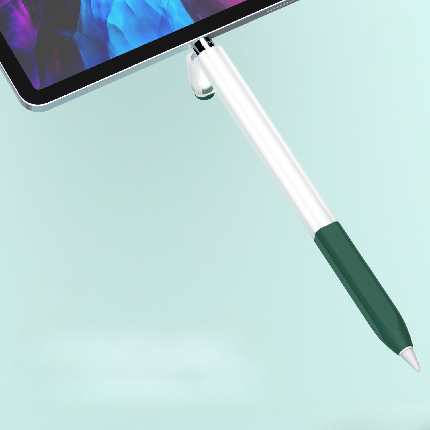 Funda protectora para bolígrafo, para iPad Pencil 1 generación, gelatina antideslizante de silicona translúcida para estuche para lápices Apple