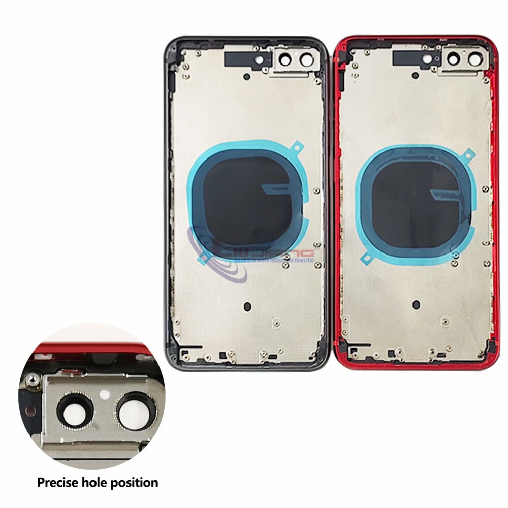 Di alta qualità Della Copertura Posteriore di Vetro Posteriore per il iPhone 8 8 più dell'alloggiamento Della Parte Posteriore del Portello Della Batteria Medio Telaio con l'installazione strumento