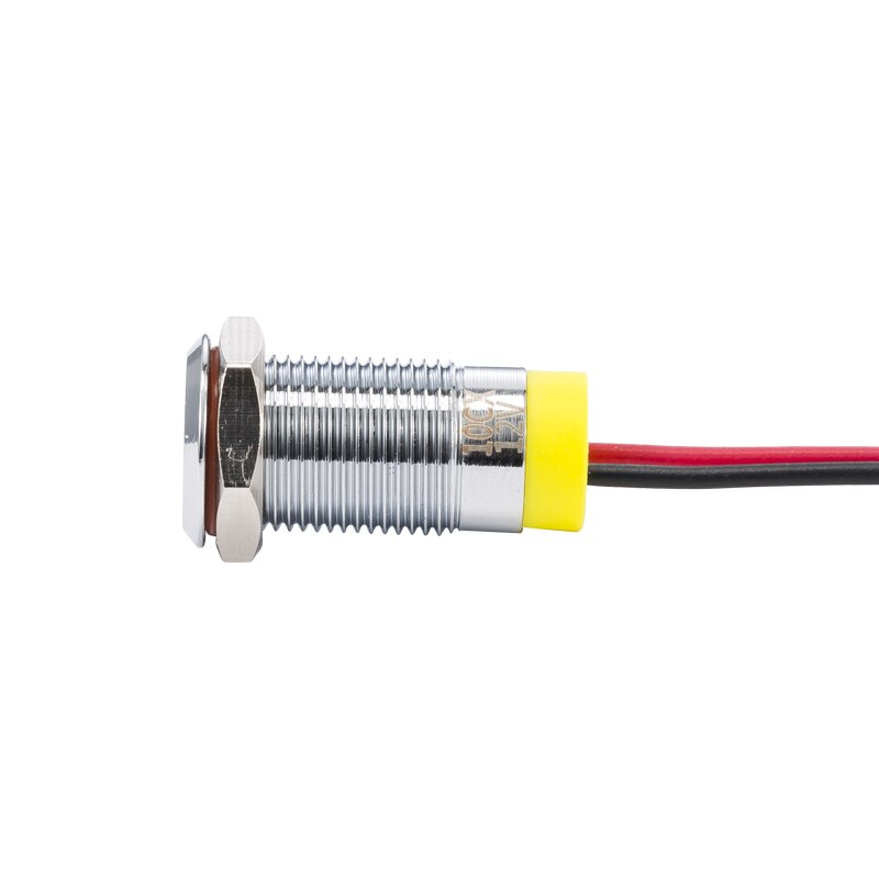 10Mm Metalen Led Licht Rood Groen Waarschuwing Indicator Light 6V 12V 220V Led Indicator Licht Waterdicht pilot Signaal Lamp Met Draad