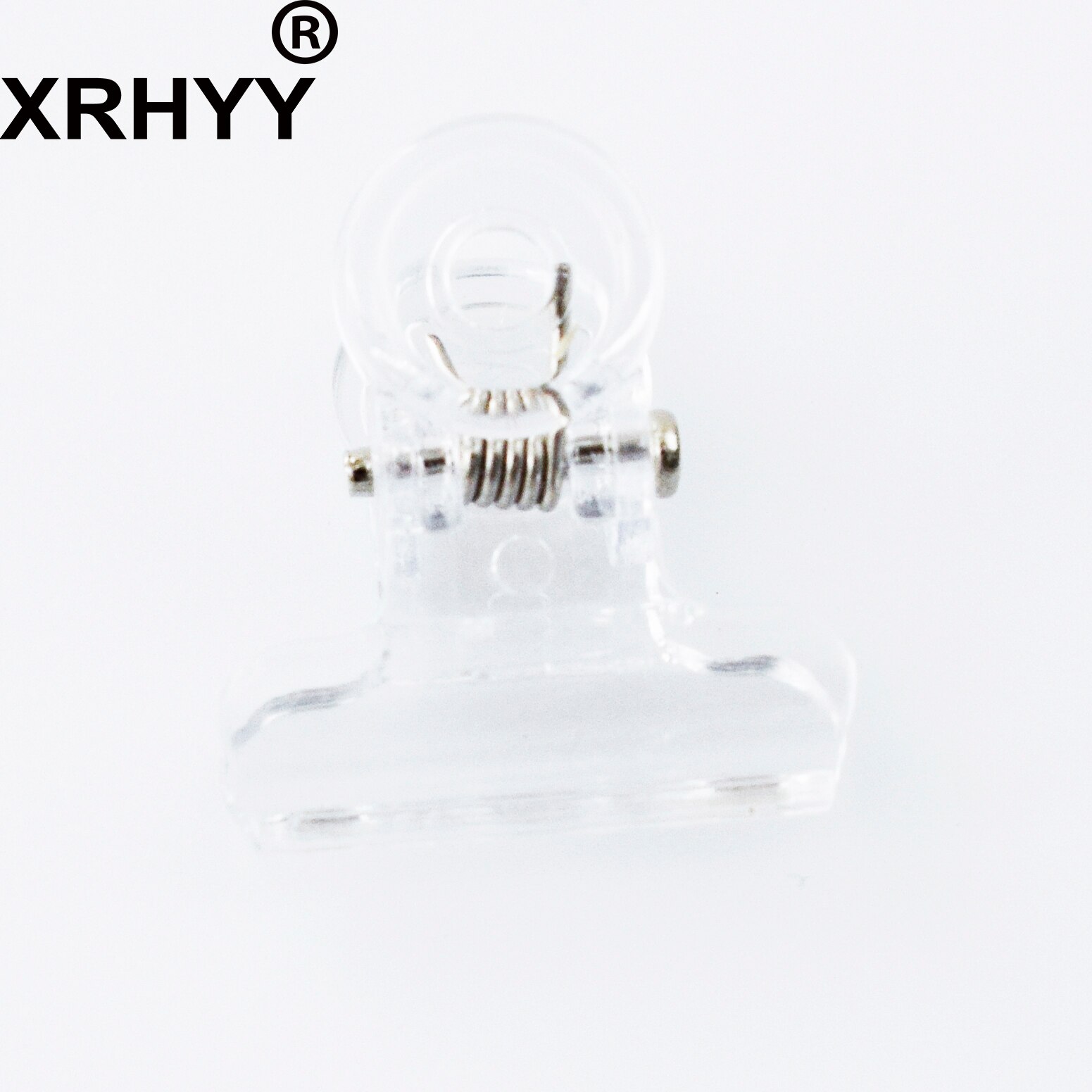 XRHYY 20 Pieces Mini Clear Color Plastic Bulldog Hinge Paper Clip File Paper Clamps For Office And School ( 2 CM )