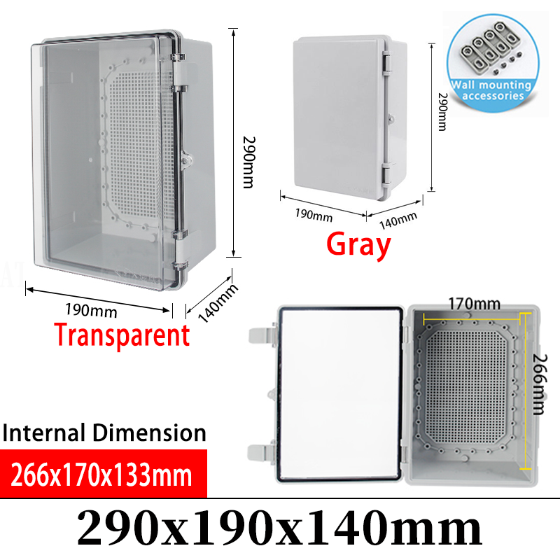 Boîtier électrique en plastique IP66, boîte de jonction de puissance ABS, boîte de Distribution étanche extérieure pour projet d'instruments électriques: 4XL / Rouge
