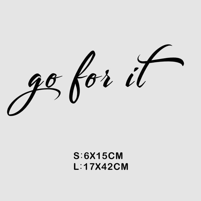 Go For It Motivational Quote Vinyl Wall Decals Laptop Decal Decor Stickers